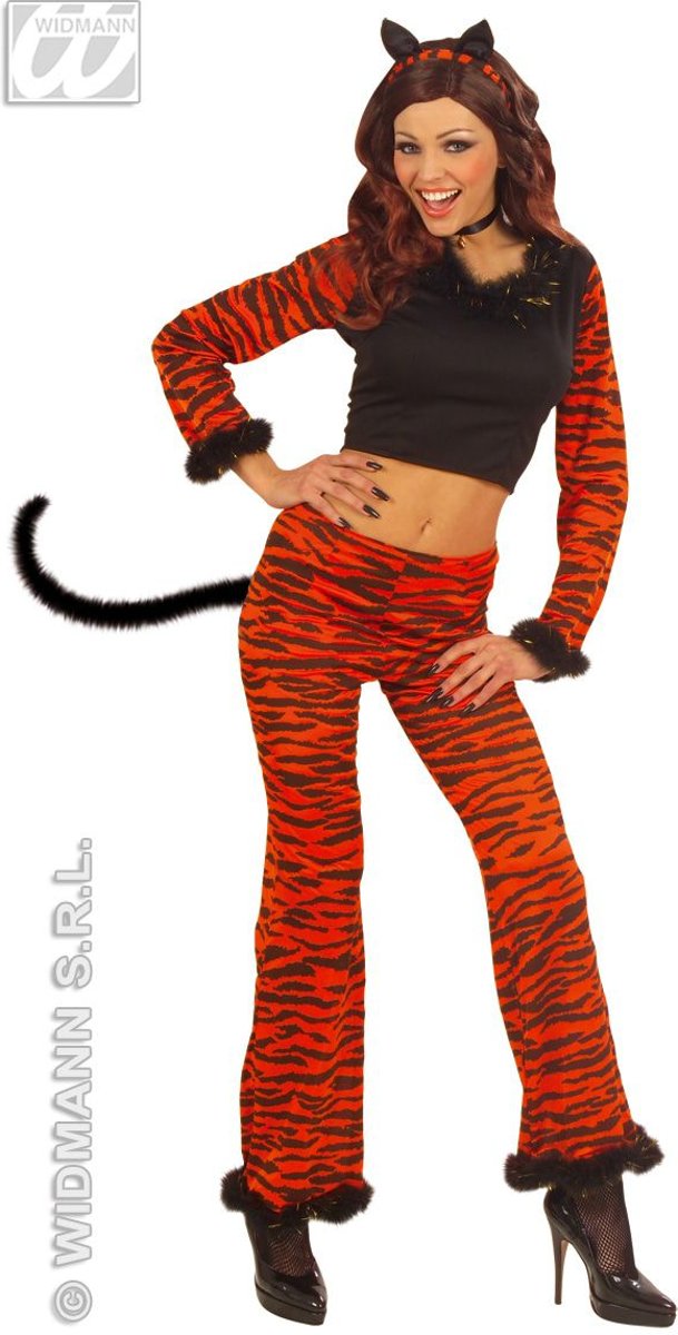 Leeuw & Tijger & Luipaard & Panter Kostuum | Tijger Dame Belly Tiger Kostuum Vrouw | Medium | Carnaval kostuum | Verkleedkleding